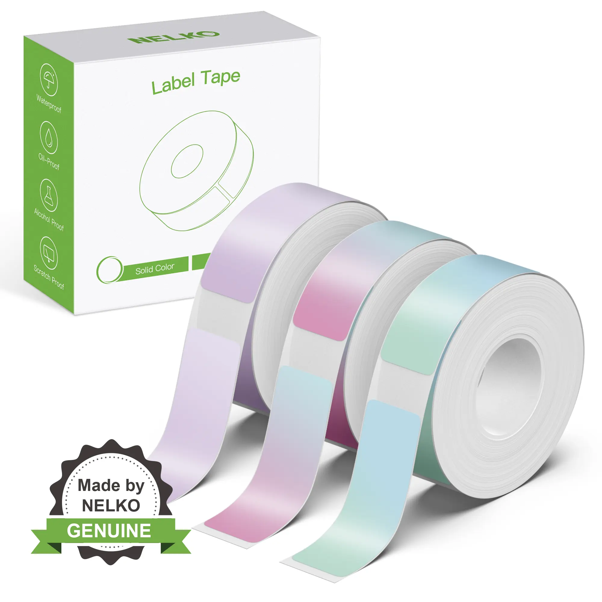 Genuine P24/P31S/P21  Label Printer Tape, (14x30mm 0.55"x1.18"-14x40mm 0.55"x 1.5"),Adapted Label Print Paper, 180 Tapes/Roll Waterproof Colorful Starry Sky Patterns