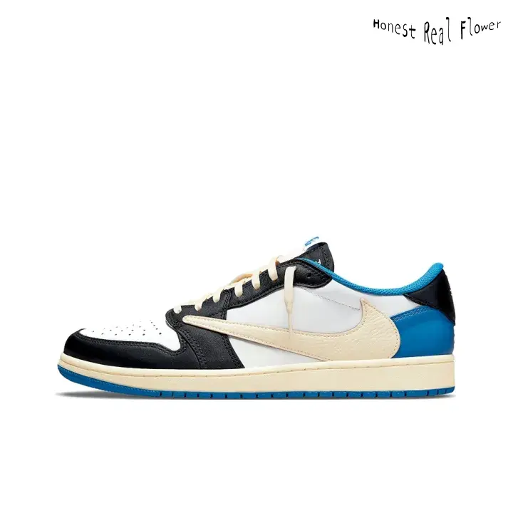 Retro Classic Color Block Low Top Grain Smooth Leather Trainers Off White Black Bright Blue Colorway Flat Skate Sneakers for Unisex Hip Hop Street Fashion Matching Outfit