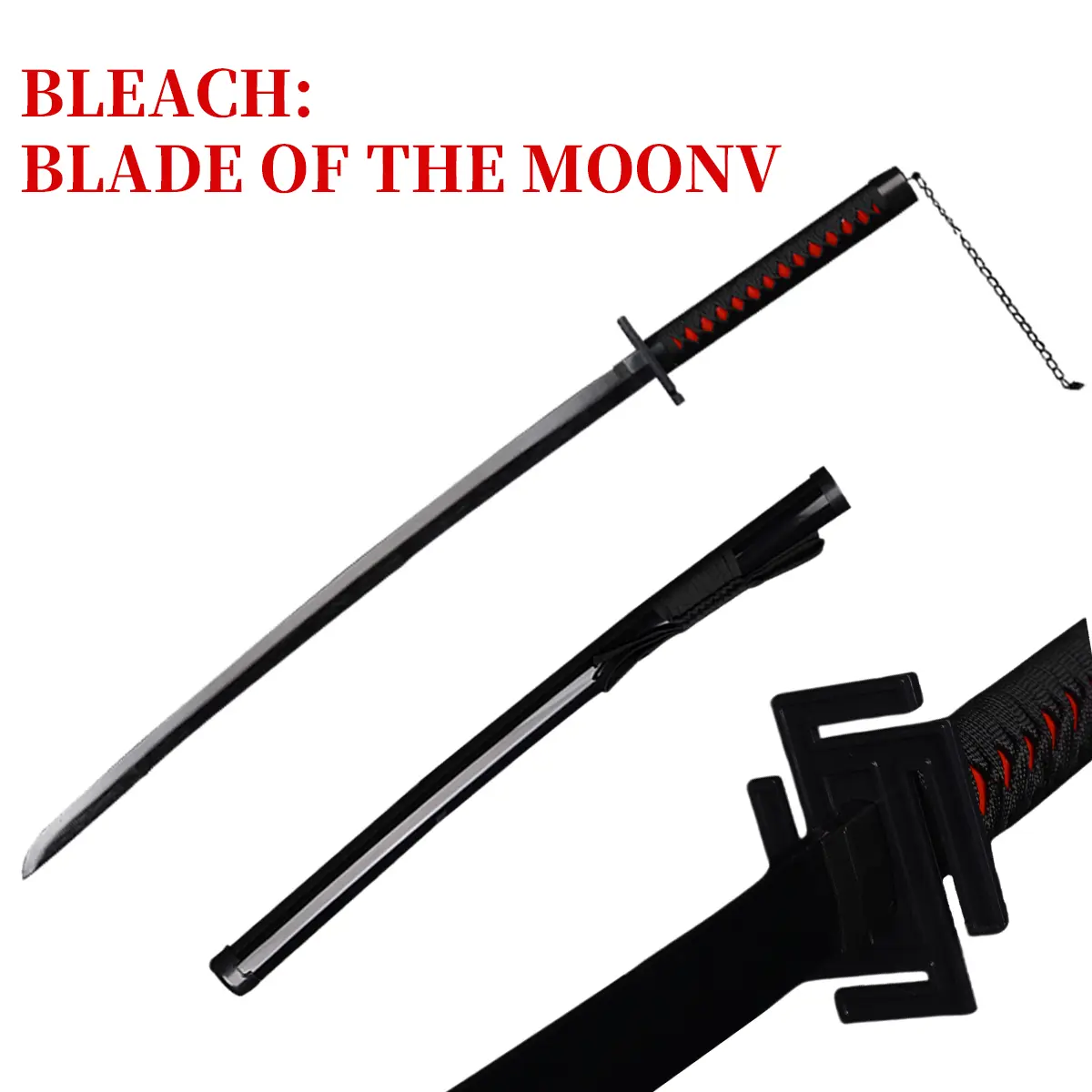 40-Inch Long Bamboo Sword with Non-Sharp Blade, Suitable for Anime Cosplay, Wooden Ninja Knife, Full-Size Japanese Sword, Original Samurai Sword Gift