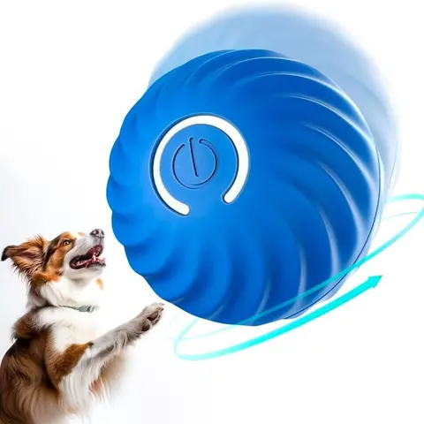 Interactive Dog Toys, Moving Dog Toy Ball with Cover, Self Rolling Dog Ball for Small/Medium/Large Dogs/Puppy, Automatic Dog Toys to Keep Them Busy active  rolling  ball  dogs interactive  dog  toys-GTTQ