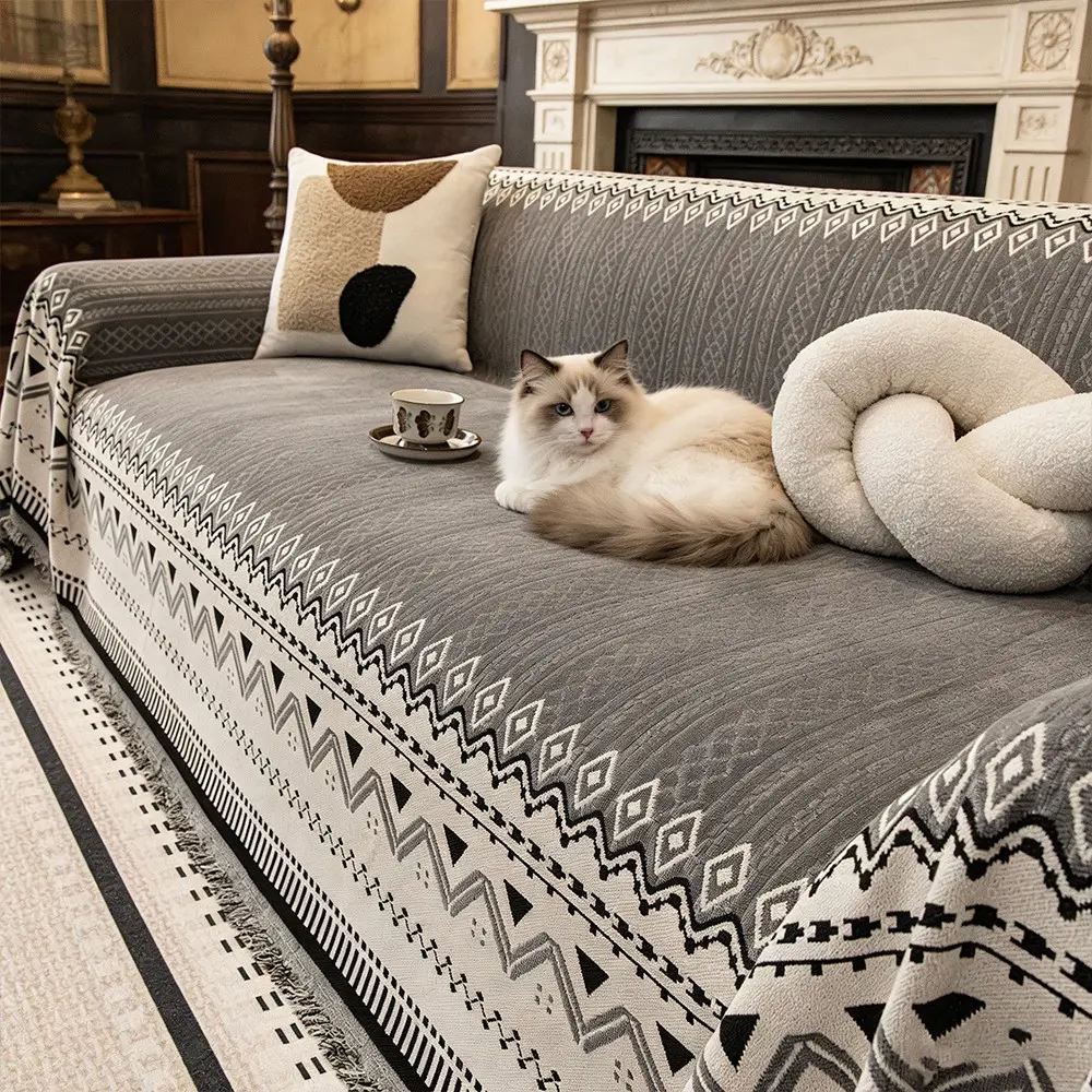 Classic Luxurious Fashion Sofa Cover, Washable Sofa Slipcover, Soft Comfortable Couch Cover, Sofa Couch Covers, Non-Slip Scratch-Resistant Pet Friendly, All Seasons Use
