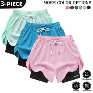 Lady's Athletic Activewear Sportswear Bottoms, 3-Pack Women's Casual Running Pants