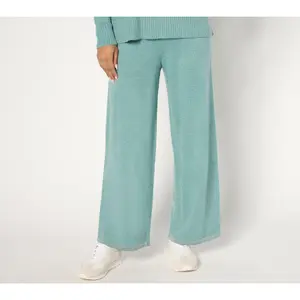 Isaac Mizrahi Live! Regular Apres Cozy Eyelash Yarn Wide Leg Pants