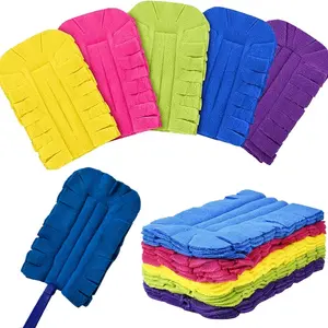 Duster Refill Compatible with Swiffer Hand, 3/5/6PCS Reusable Duster Pads for Swiffer, 360° Heavy Duty Fleece Duster Refills Washable for Cleaning Ceiling Fan Window Kitchen（Random color）