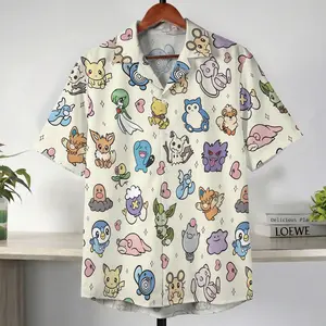 2026 Hawaiian Sets PKM [FREESHIP] Plot Twist I Dress Like This – Anime Pastel Yellow Kawaii Character Hawaiian Shirt PKM Aloha Latias Latios Hawaiian Shirt