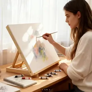 Adjustable Wooden Drawing Board, Portable Sketching Stand, Art Table Support, Artist Student Use, Canvas Photo Display