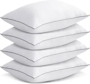 Size Pillows Set of 4, Ultra Thick Down Alternative Bed Pillows,Cooling Hotel Quality  Size Pillows for ,  or Side Sleepers,Machine Washable (White,4 Pack)