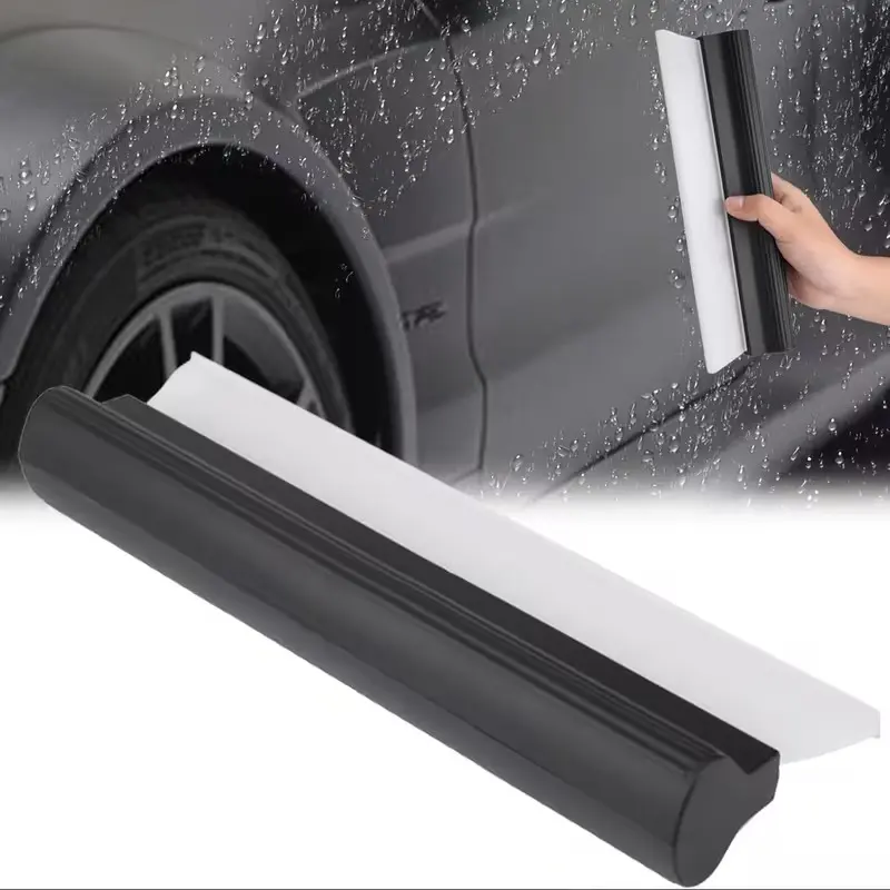 1pc Soft Silicone Car Squeegee - Non-Scratch Handy Window Cleaner for Efficient Drying, Paint-Safe Glass & Windshield Water Scraper, Essential Auto Detailing Accessory, Automotive Car Wash Accessories, Windshield Cleaner