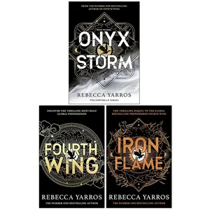 Onyx Storm + Iron Flame + Fourth wing by Rebecca Yarros 3 books set Paperback