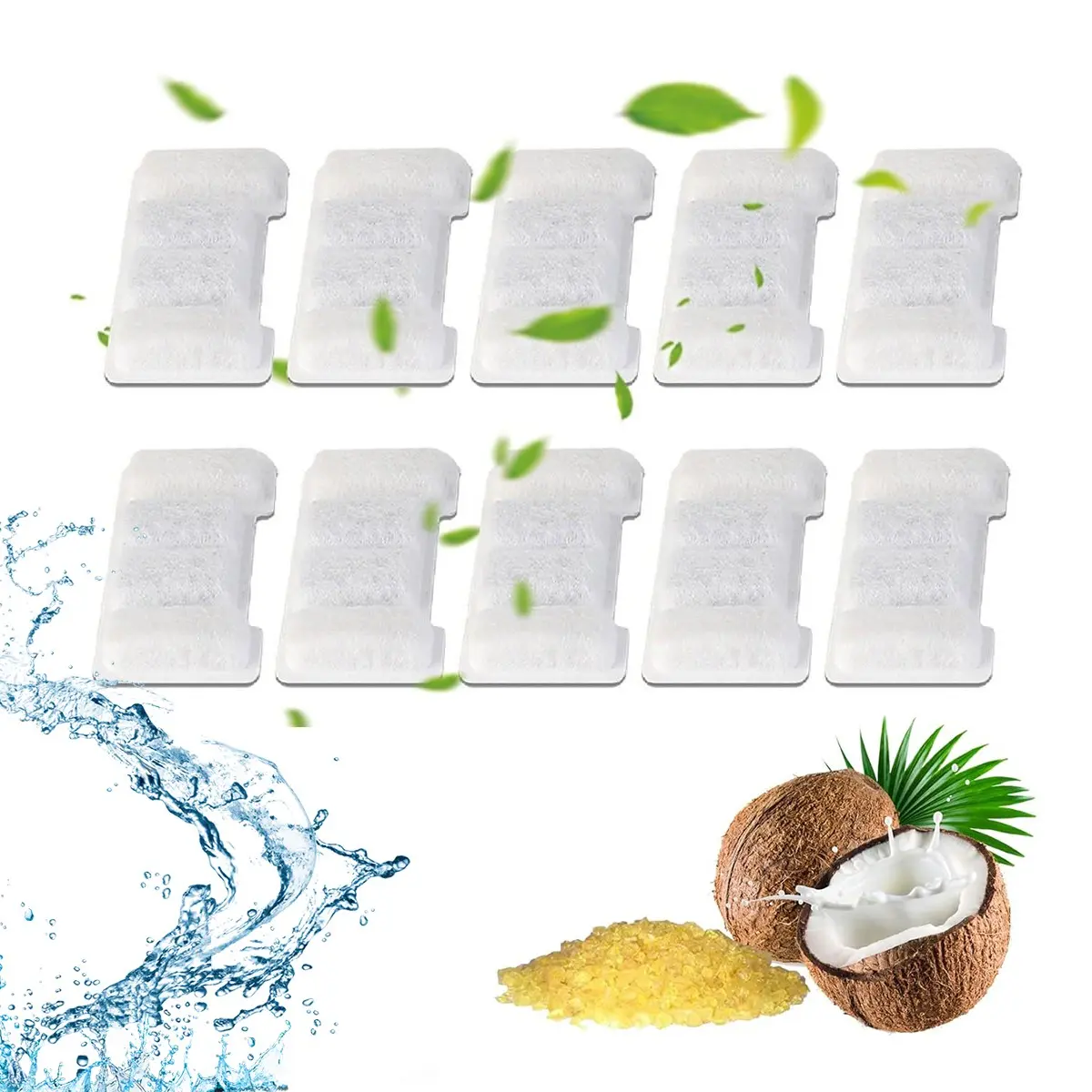 10/20PCS Cat Water Fountain Filters for 67oz/2L and 108oz/3.2L Pet Water Dispensers, Replacement Filters for Dog and Cat Water Fountains