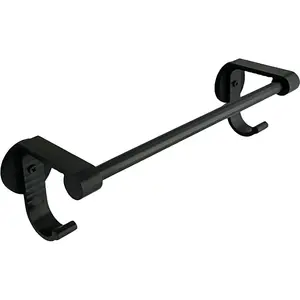 Magnetic Towel Bar Towel Holder Towel Rack Towel Hook Hanger with Hooks Storage for Refrigerator, Kitchen Stove, Oven, Dishwasher, Sink Laundry Washing Machine Or Steel Metal Surface - Black