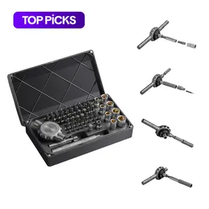 30-in-1/64-in-1 Ratchet Magnetic Screwdriver Bit Set, Flat Handle Screwdriver Bit Set for Precision Instrument/Furniture Repair, Multipurpose Screwdriver, Multipurpose Screwdriver Kit, Industrial Tools, Tool Box