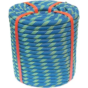 Arborist Rigging Rope 1/2 in x 150 Ft Blue Rope Braided Arborist Rope 1/2 inch 48 Strands 150 Feet for Applications Construction Climbing Swing