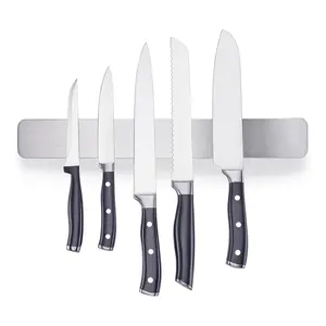 Household stainless steel magnetic knife holder, bone cutting knife, kitchen knife, kitchen shear anti cutting storage container, can be used to store metal products and kitchen tools, making it the perfect gift for kitchen enthusiasts