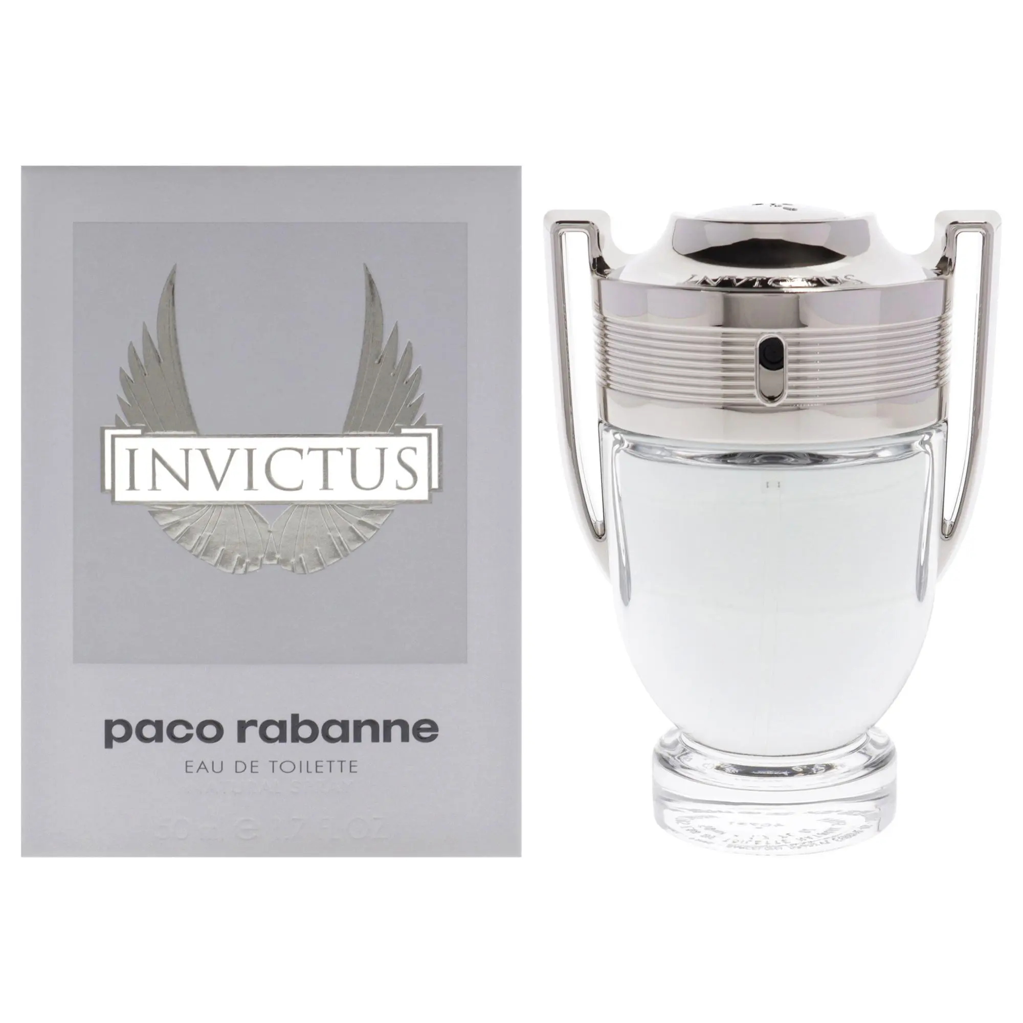 Paco Rabanne Invictus Classic Fresh Eau de Toilette Spray Bottle for Men - Light Lasting, Long Day Wear, 1.7oz, Ideal for Pulse Points