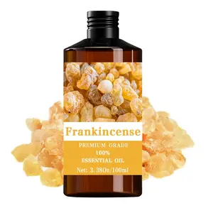 Frankincense Essential Oil 100ML/3.38oz, 100% Pure Care Grade Therapeutic, Hair & Skin Care, Massage, Diffuser Humidifier, Aromatherapy, Natural Scent, Long-Lasting Moisturizing