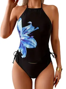 Women's Floral Print Two-Piece Set, Sexy Fashion Design, Perfect for Summer Beach and Pool Travel, Stylish and Beautiful, Floral Swimsuit