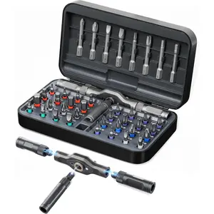 42 in 1 Magnetic Screwdriver Set, T-Handle Ratchet Screwdriver Kits with S2 Steel Bits, Precision Hand Tools for Electronics Repair, DIY Projects, Home Maintenance - Ideal Gift for Men & Women