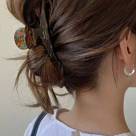 Vintage Style Hair Claw, Hair Clip, Hair Clips for Thick Hair, Curved Design, 1 Count Elegant Hair Accessories for Women & Girls, Minimalist Hair Claw Suitable for Thick Hair, Fashion Hair Accessories for Parties and Daily Wear, Versatile Use