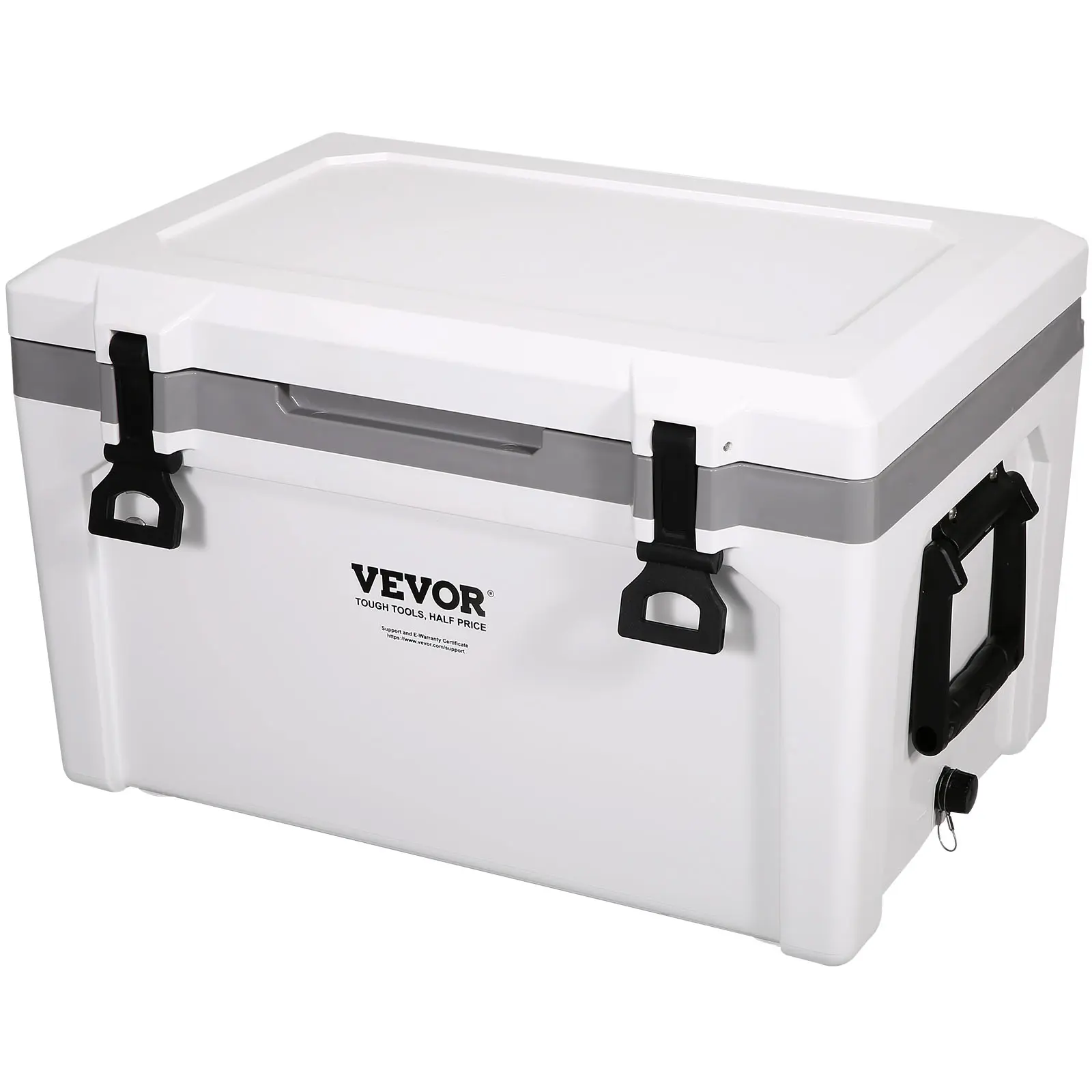【summerfinds】VEVOR Insulated Portable Cooler, 52 qt, Holds 50 Cans, Ice Retention Hard Cooler with Heavy Duty Handle, Ice Chest Lunch Box for Camping, Beach, Picnic, Travel, Outdoor, Keeps Ice for up to 6 Days,father'sdaygifts,campingessentials,camping