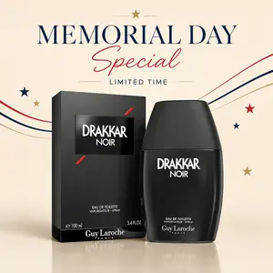 Guy Laroche Drakkar Noir 3.4 oz Eau de Toilette Spray Citrus Spicy Woody Musk  for Men- Long-Lasting Masculine, Momorial Day Gift