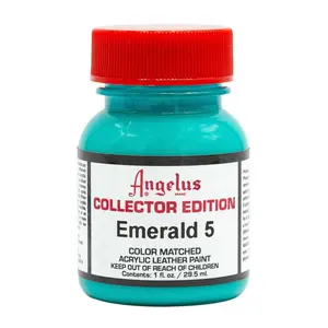 Angelus Collector Edition Emerald 5- Acrylic Leather Paint, Color Matched To Popular Sneakers, Restore Old Shoes, Customize Footwear, Will Not Crack Or Peel, Mixable For Countless Colors