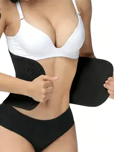 Women's Abdominal Binder Waist Trainer Belt, Solid Color Mesh High Stretch Sculpting Waist Cincher, Breathable Abdomen Smoothing Firm Hold Girdle, Comfort Non Slip Corset, Casual Shapewear, Suitable For Training Or Sports