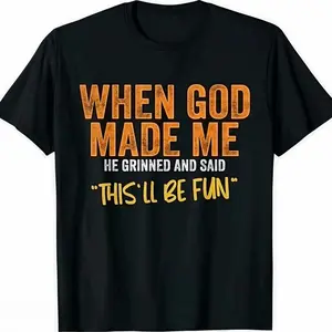 Men's Cotton Graphic Tee with Funny Quote Tee  'This'll Be Fun' Statement Shirt Men's Graphic Tees, Men Gifts ,90s Graphic Tees,Y2k Outfits Men,Local Boy Outfitters Funny T-shirt