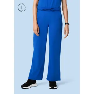 High Waisted Wide Leg Cobalt