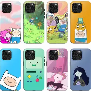 Cute Adventure Time Character Themed Phone Case Premium Matte Texture, Protection, Shockproof, Anti-Drop, Anti-Fingerprint For IPhone 17-12, Pro Max, Pro Plus, and Samsung S25-22 Protection Safety
