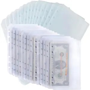 30 count A6 Binder Pockets with No Zippers, Zipless Budget Envelopes for  System, A6 Binder Pouch for 6 Ring Binder,  Folder Organizer for .
