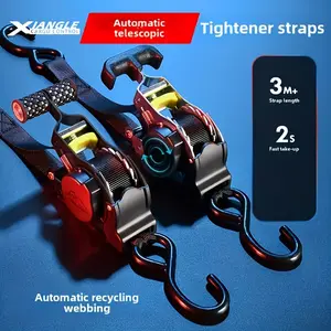 A sturdy aluminum cargo strap with automatic retraction function, no assembly required, easy to stretch and retract, making it an ideal choice for holiday gifts, Cargo Trailer Straps