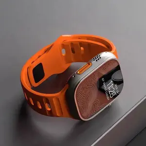Silicone Sport Strap For  Watch Band 49mm 45mm 44mm 42mm 40mm 41mm 38 correa bracelet iwatch Series 9 8 7 6 5 4 3 se ultra