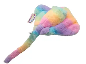 22" Long Plush Stingray Rainbow Sherbet Colors