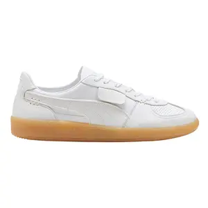 PUMA Mens Palermo S And P Leather Perforated Lace Up Sneakers Shoes Casual - White