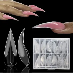 3D Eagle Claw Shaped Nail Art Tips, 120pcs/set Transparent Nail Tips, Professional DIY Nail Art Kit for Women & Girls