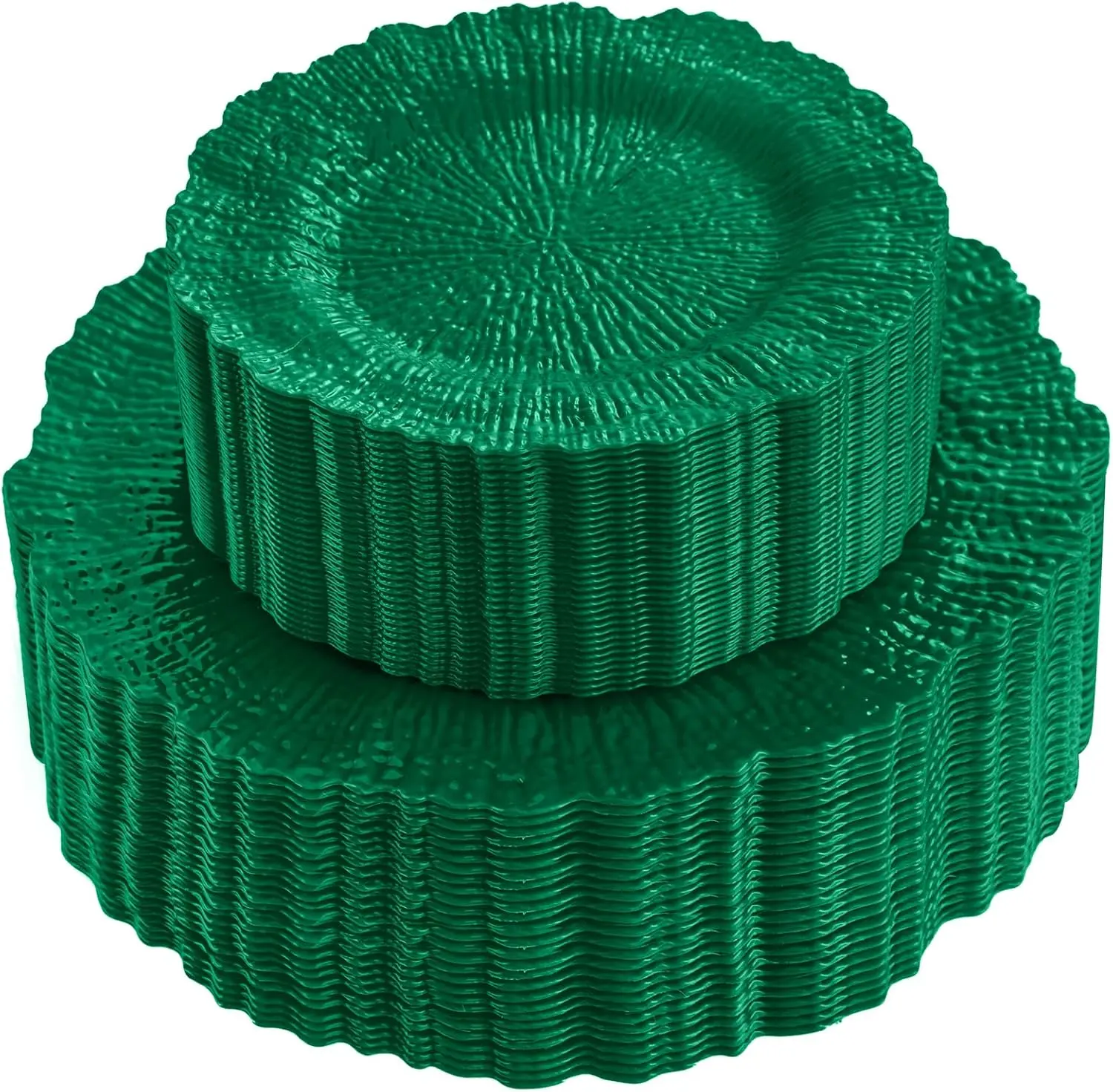 60 count Christmas Plastic Plates, Green Christmas Plates Disposable, Christmas Plastic Plates Disposable-30 7.5inch Dessert Plates,30 10inch Dinner Plates, Plastic Plates for Christmas Party