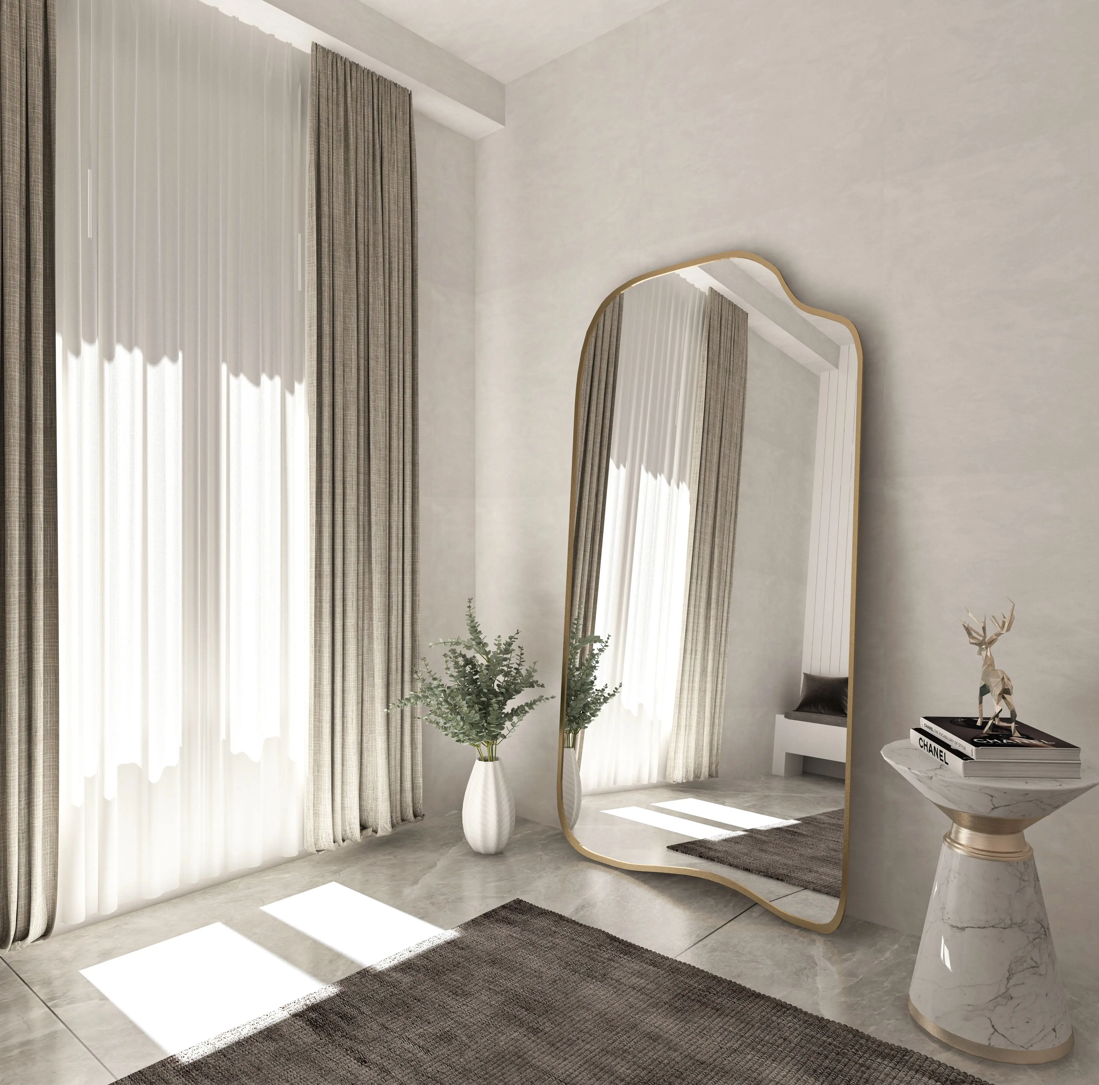 Asymmetrical Full Length Mirror Tall Body Mirror