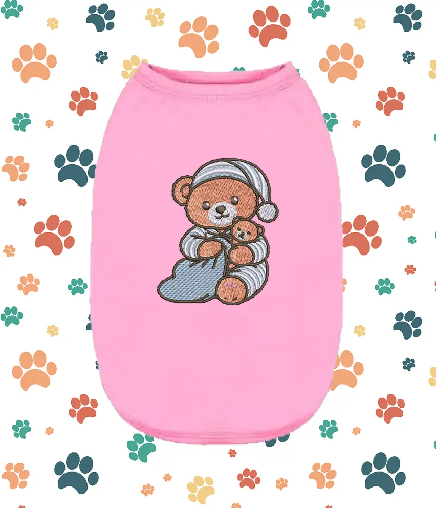 Embroidered Teddy Bear Dog Shirt – Cute Puppy &amp; Small Pet Apparel- Great for Small Dogs!