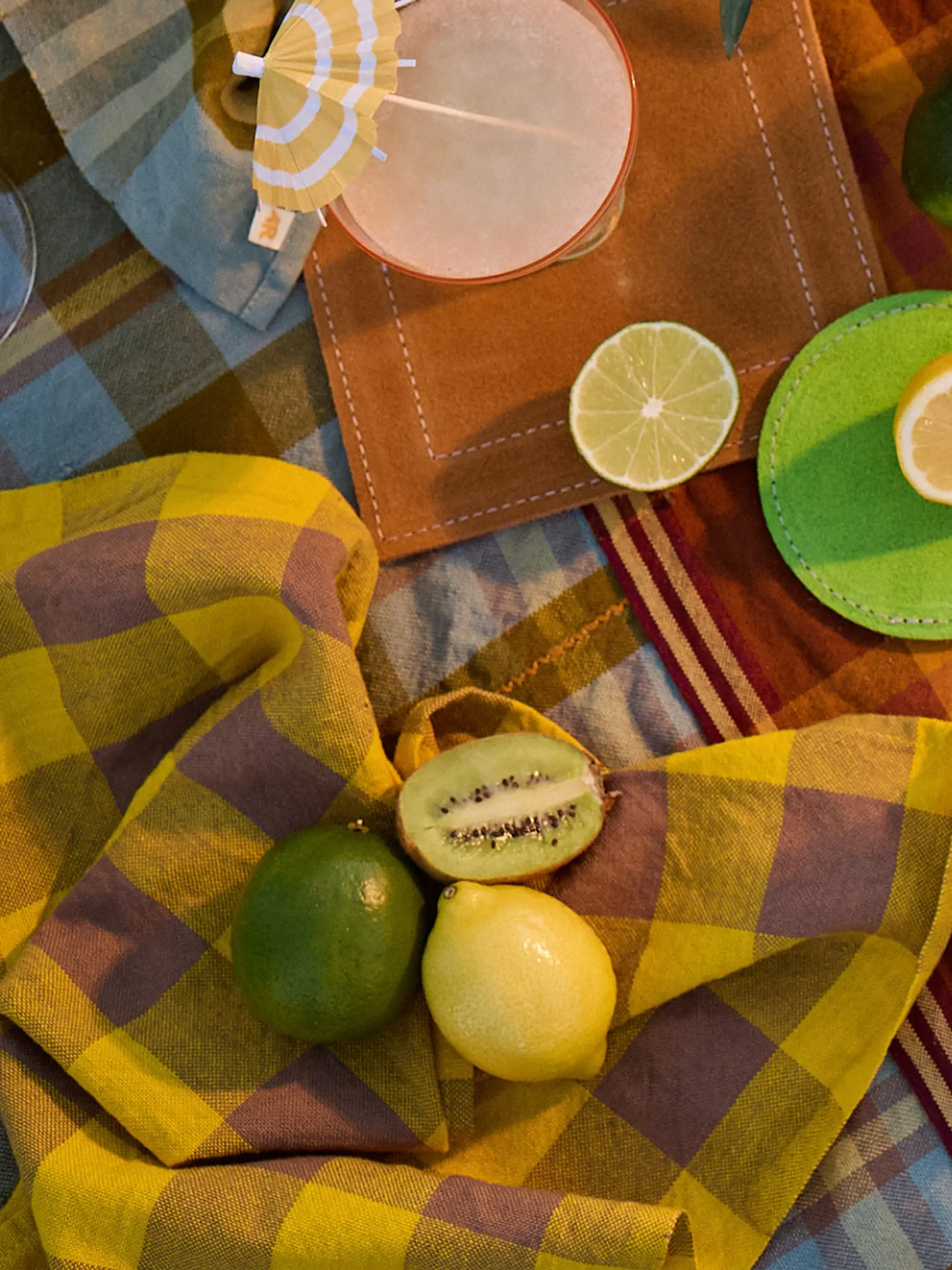 Big Gingham Napkin Pair - Citrine