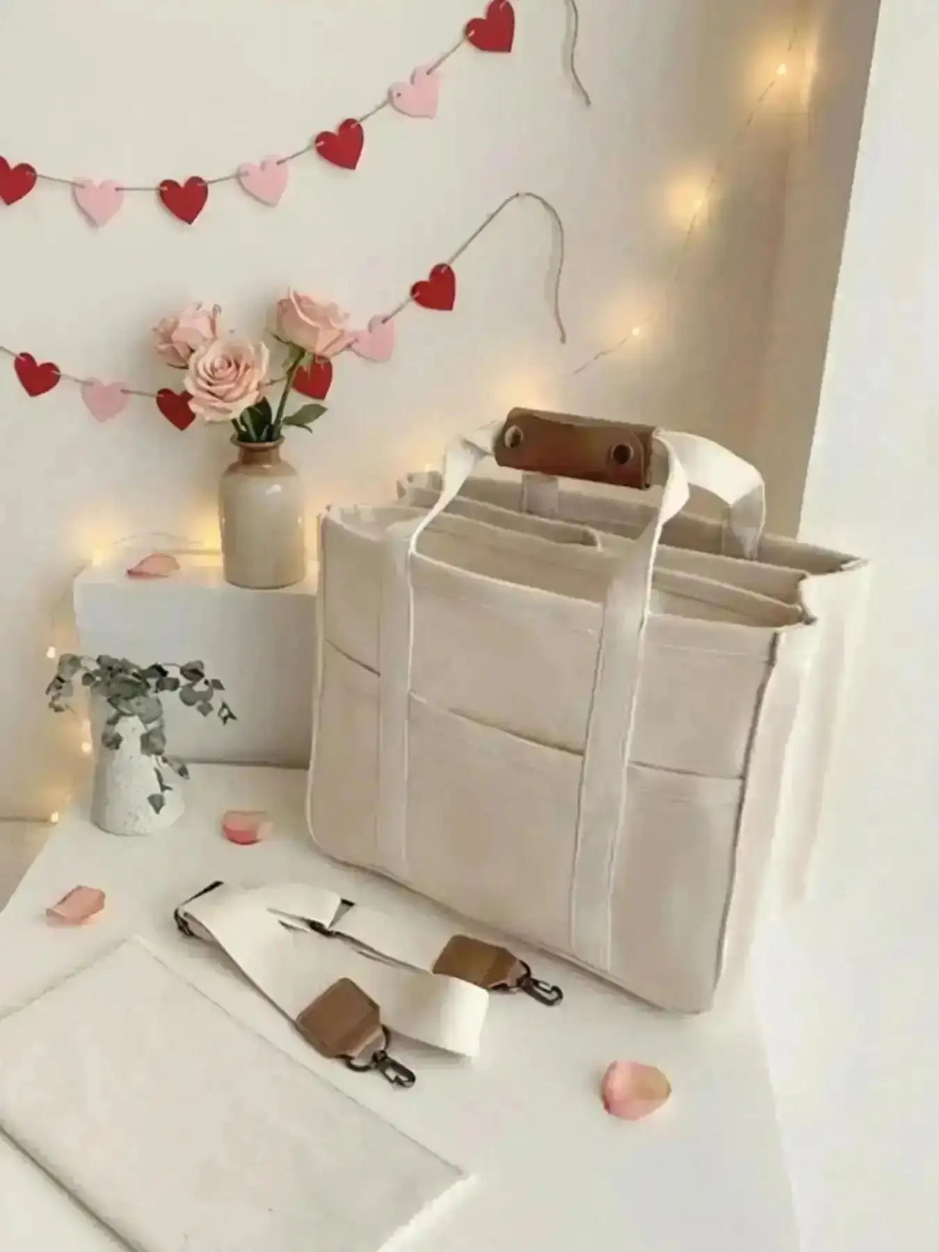 Valentine's Day Personalized Handbag, Shoulder Bag, Casual Shopping Bag, Large Capacity, Lightweight, Multifunctional, Suitable for Work, Travel, School Professional Everyday Stylish Elegant Classic Lightweight