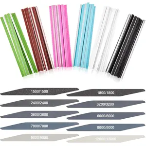 Honoson 70 Pcs High Grits Sanding Sticks Polishing Sticks Fine Sanding Twigs Coded Abrasive Sanding Sticks for Plastic Models Assorted Metal Wood Sanding Tools Accessory Model Craft (Double Angle) Honoson