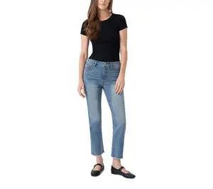 Seven7 Stretch Denim Vintage Straight Leg Jean With Fray Hem