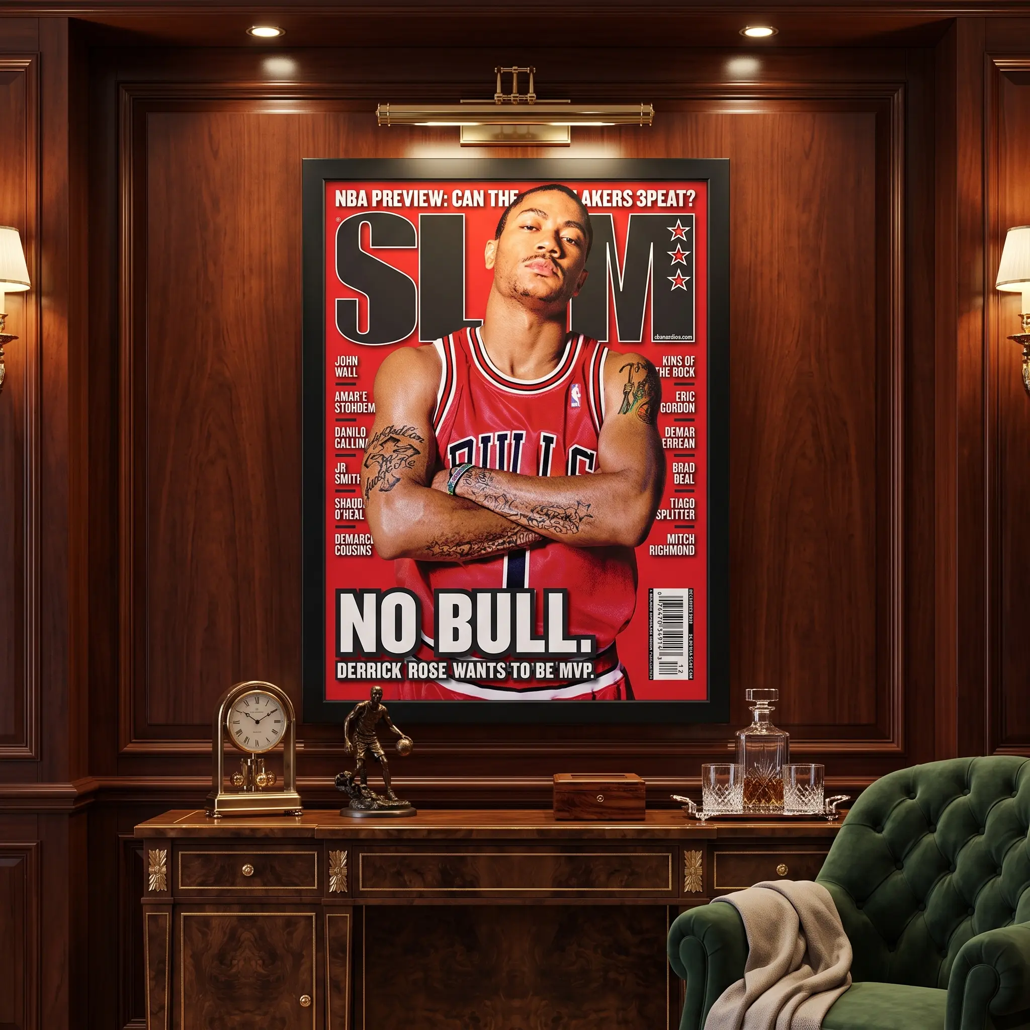 Derrick Rose Chicago Bulls NBA Slam Cover Poster