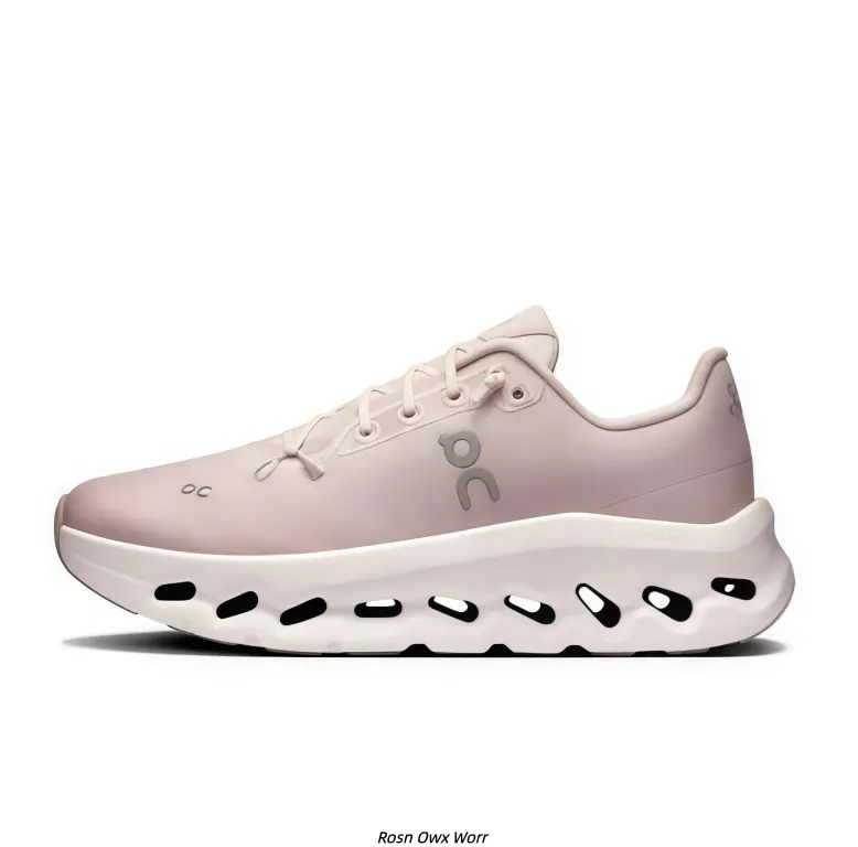 Pink White Hollow Wave Cushion Slip-On Jogging Shoes Unisex Soft Feminine Spring Summer Footwear