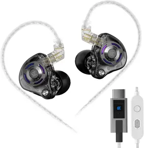 KZ Gale In-Ear Monitors, HiFi & Gaming Wired Earbuds, Type-C/3.5mm, DSP Soundcard & Detachable Cable, Perfect for FPS Game