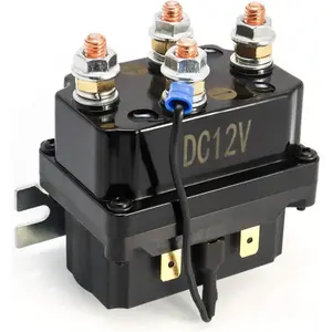 Solenoid Relay, 12V 250A Winch Relay Solenoid Replacement Contactor for 3000-5000lbs ATV UT Winch Control