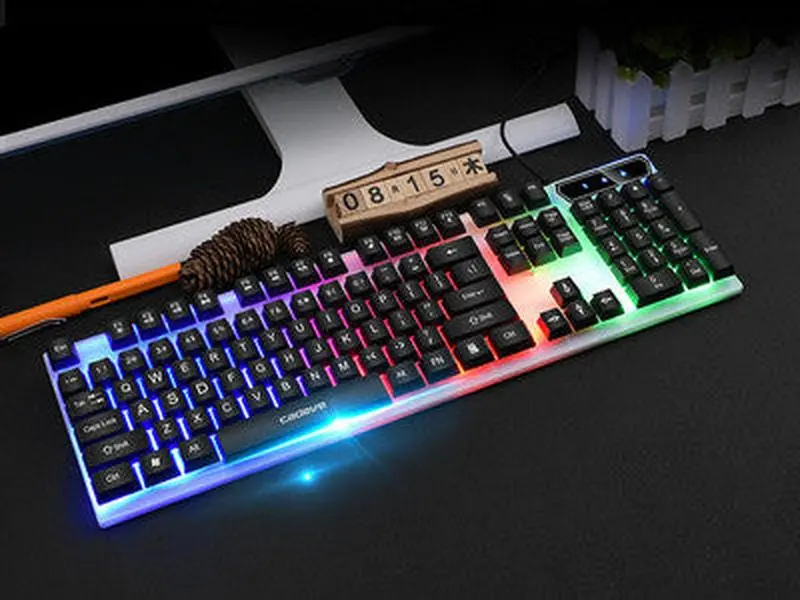 KDW VR6 Black Backlit RGB Gaming Keyboard - USB Wired, Plug-and-Play, High-Performance PC Gaming Accessory for Serious Gamers