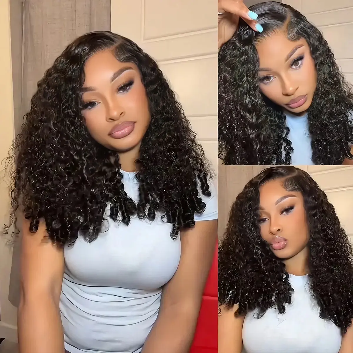 Mscoco 6x5 Burmese Curly C-Side Part Wig With Baby Hair Pull & Go Glueless 6×5 Lace Wig With Spiral Curly Ends Glueless Human Hair Wig Hair Extensions Tape Hair Lace Glue