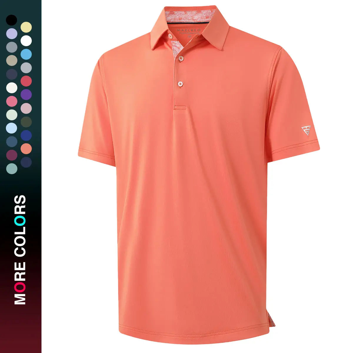 MAELREG Men's Outdoor Golf Polo Shirt, Performance Stretch Athletic Top, Quick-Dry Sports Lapel Tee, Classic Solid Color Activewear, Great Christmas Gift for Men